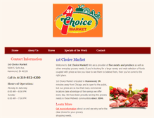 Tablet Screenshot of 1stchoicesupermarket.com